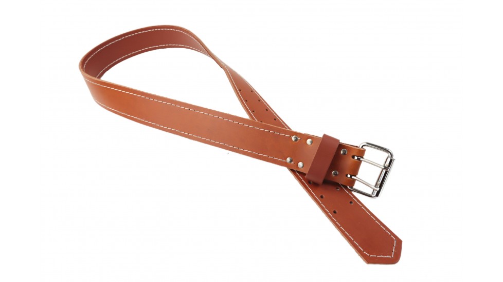 Double leather belt 2'' - LARGE