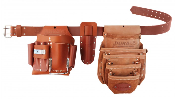 Ensemble complet DURAcuir - sac porte-outils GAUCHE avec ceinture